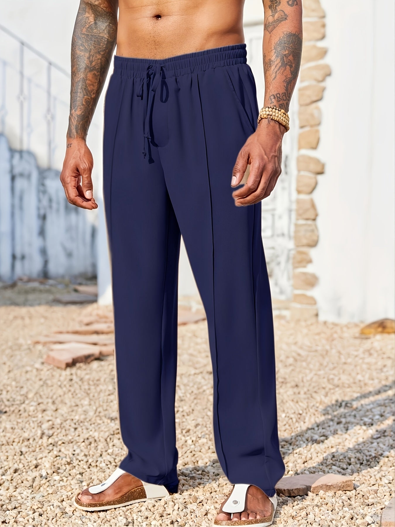 Casual straight pants ￼