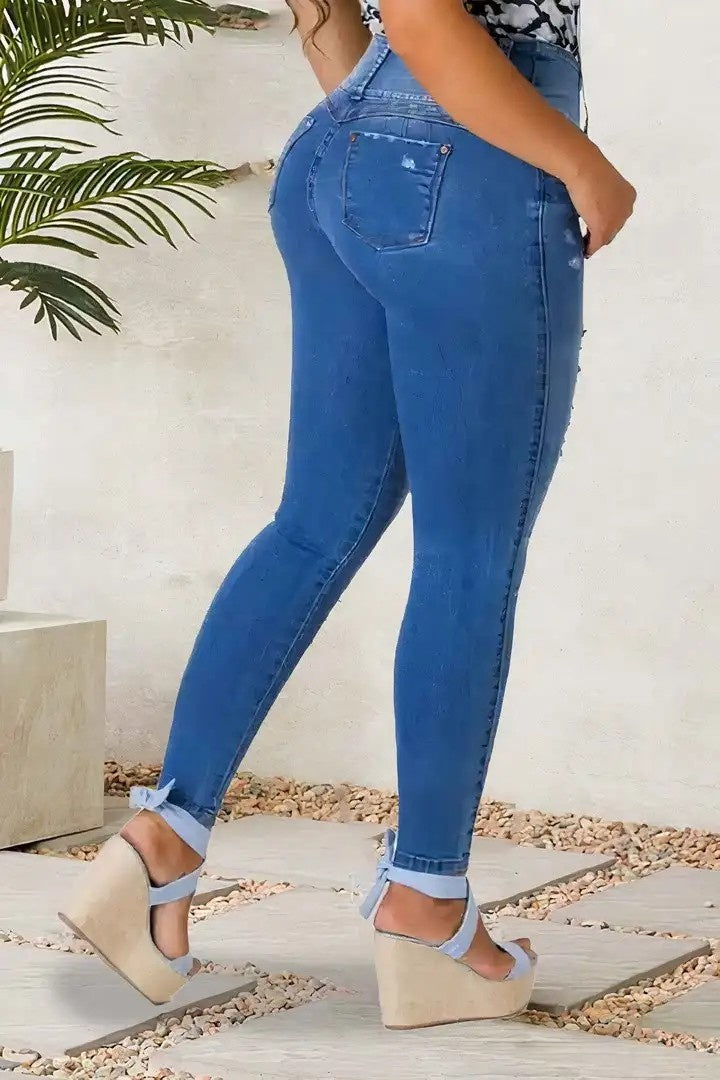 Fitted stretch jeans