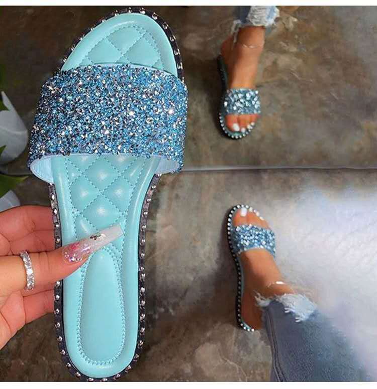 Women Rhinestone slides