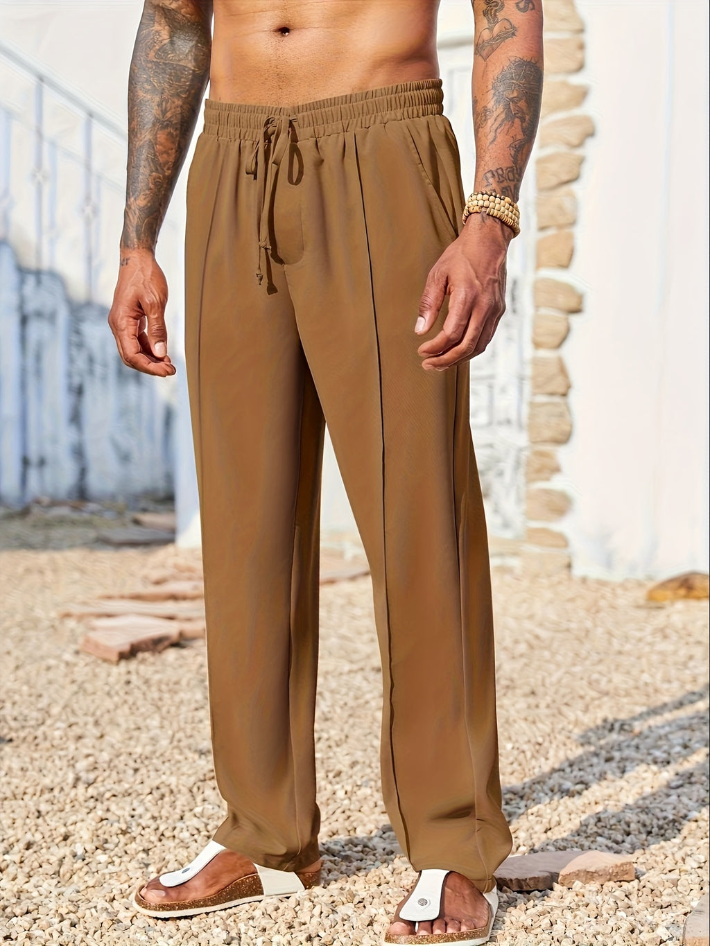 Casual straight pants ￼