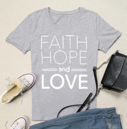 Faith hope and love T-shirts