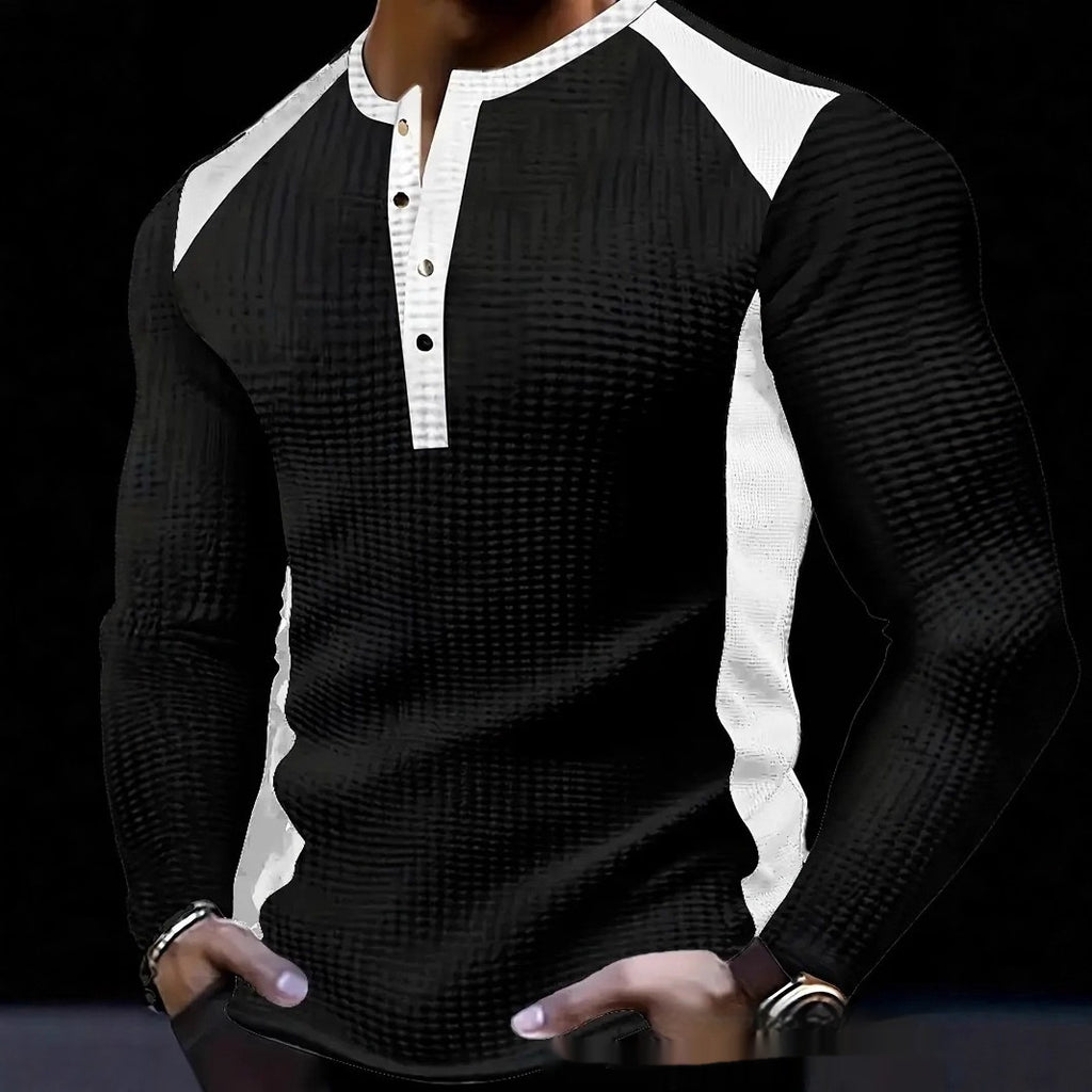 Sweatshirt With Patchwork Jacquard Design