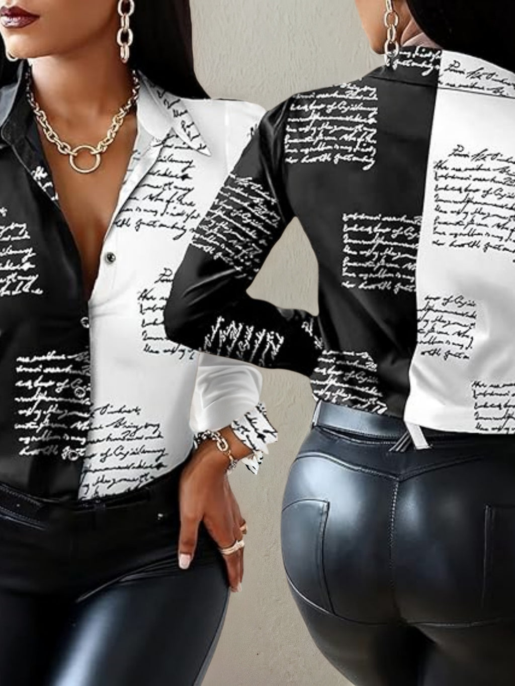 Casual Print Long Sleeve Shirt