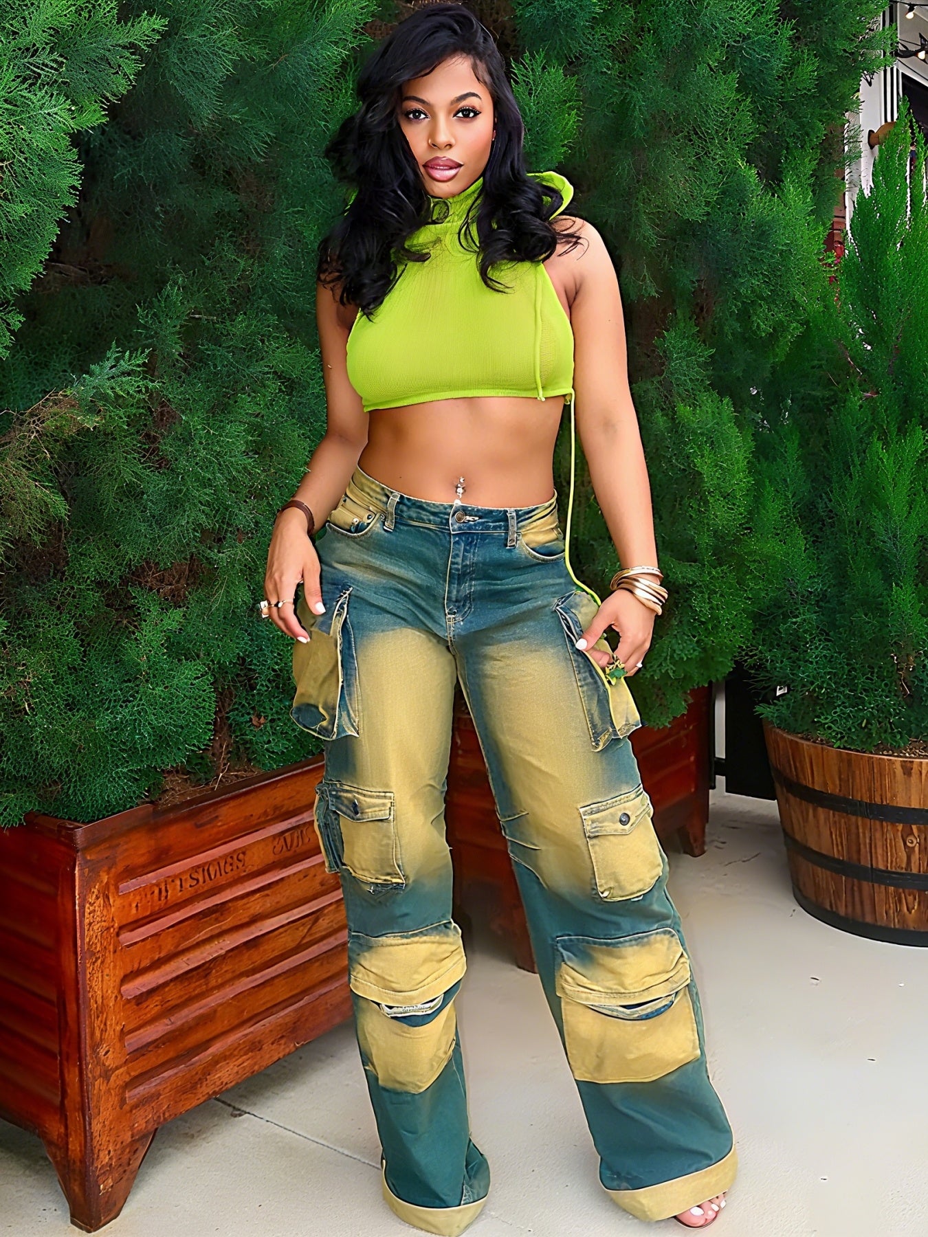 New Women's Denim Jeans With Multiple Pockets