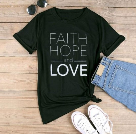 Faith hope and love T-shirts