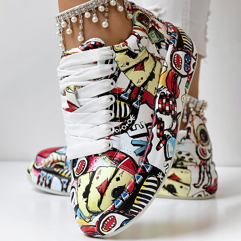 Casual Round Toe Thick Sole Sneakers