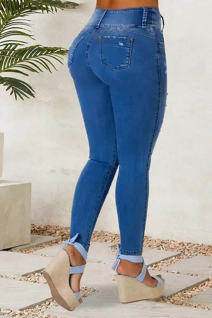 Fitted stretch jeans
