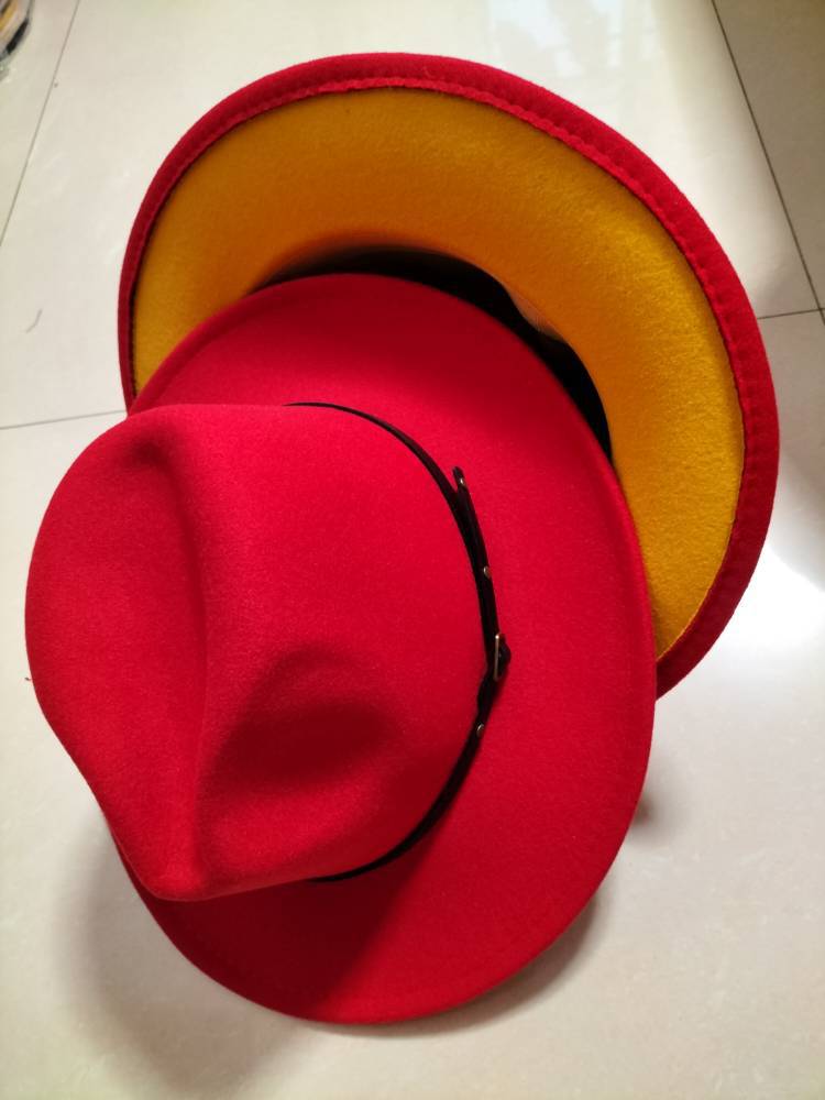 Flat Brim Fedora Hat