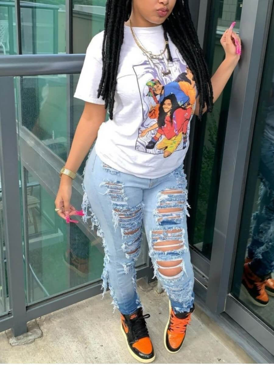 Ripped Stretch Slim-fit Jeans