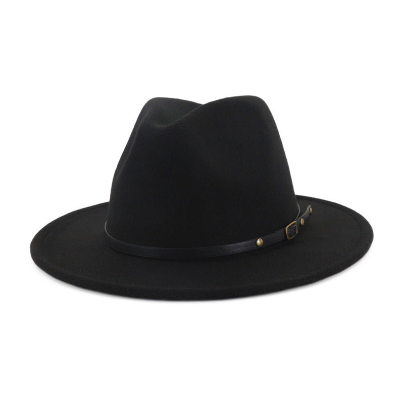 Flat Brim Fedora Hat