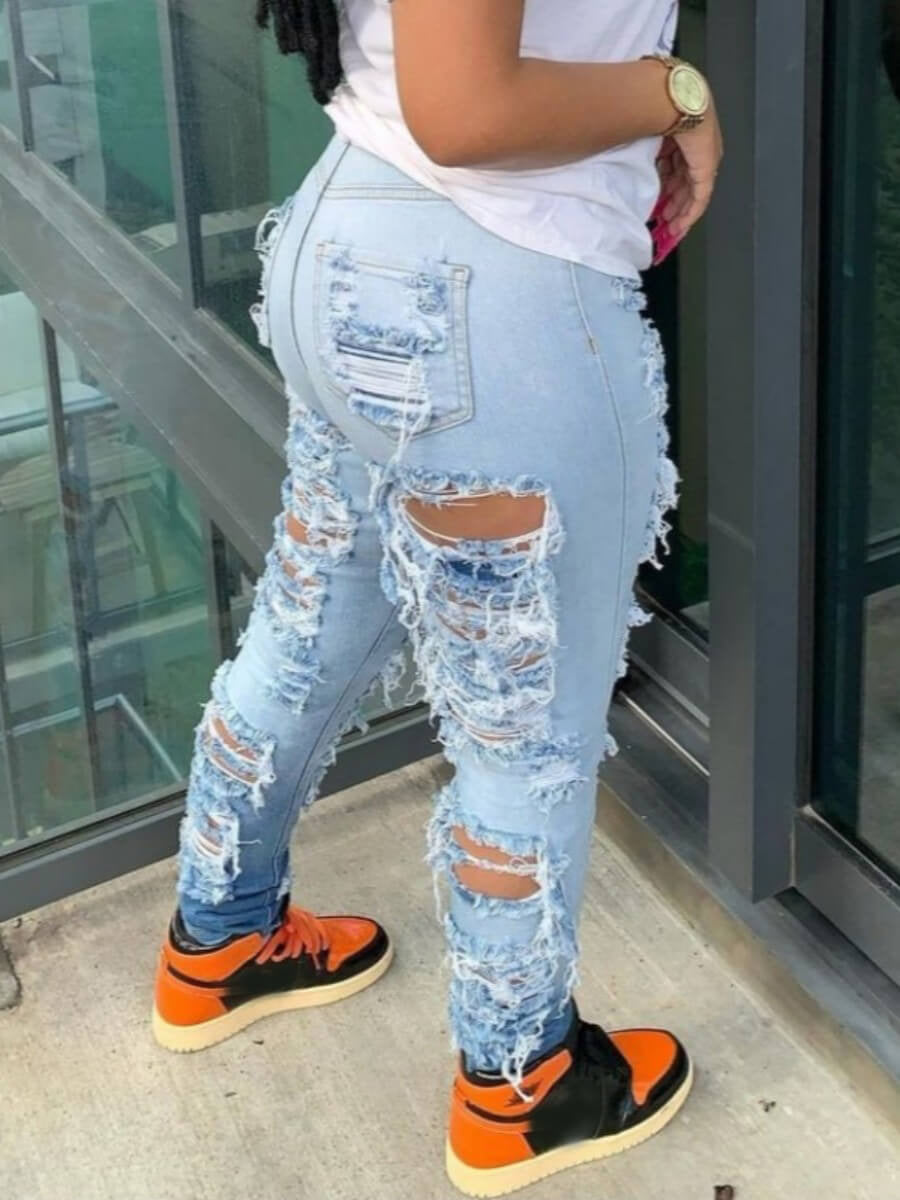 Ripped Stretch Slim-fit Jeans