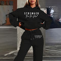 Hoodie With Drawstring Jogger Pants Casual Tracksuit