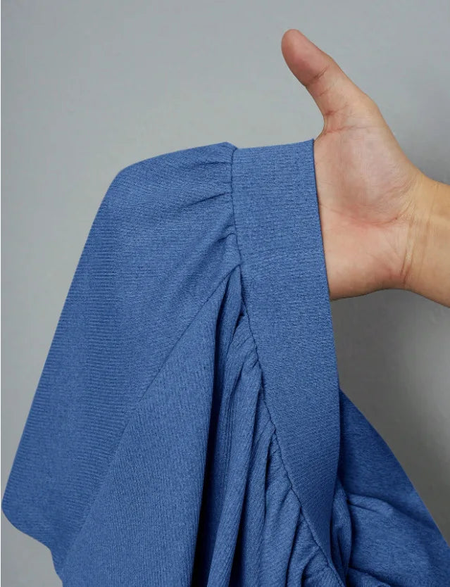 Ribbing Pleated Skirt Set