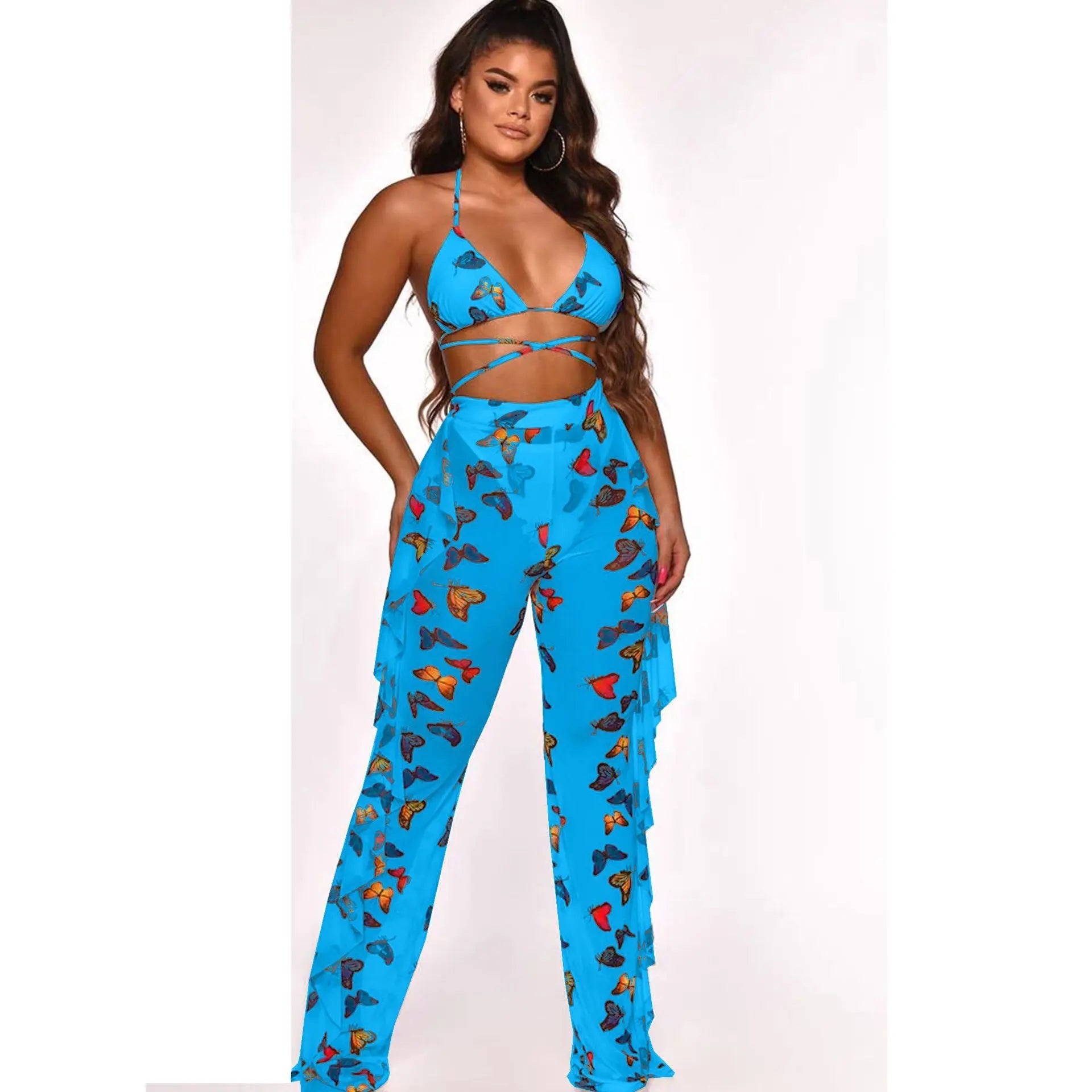 Bra+tassel Pants two Piece  Swimsuit