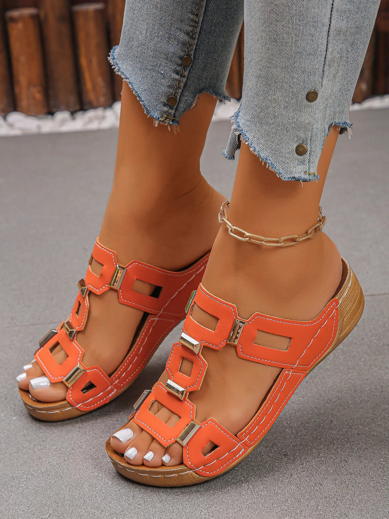 Women's Open Toe Wedges