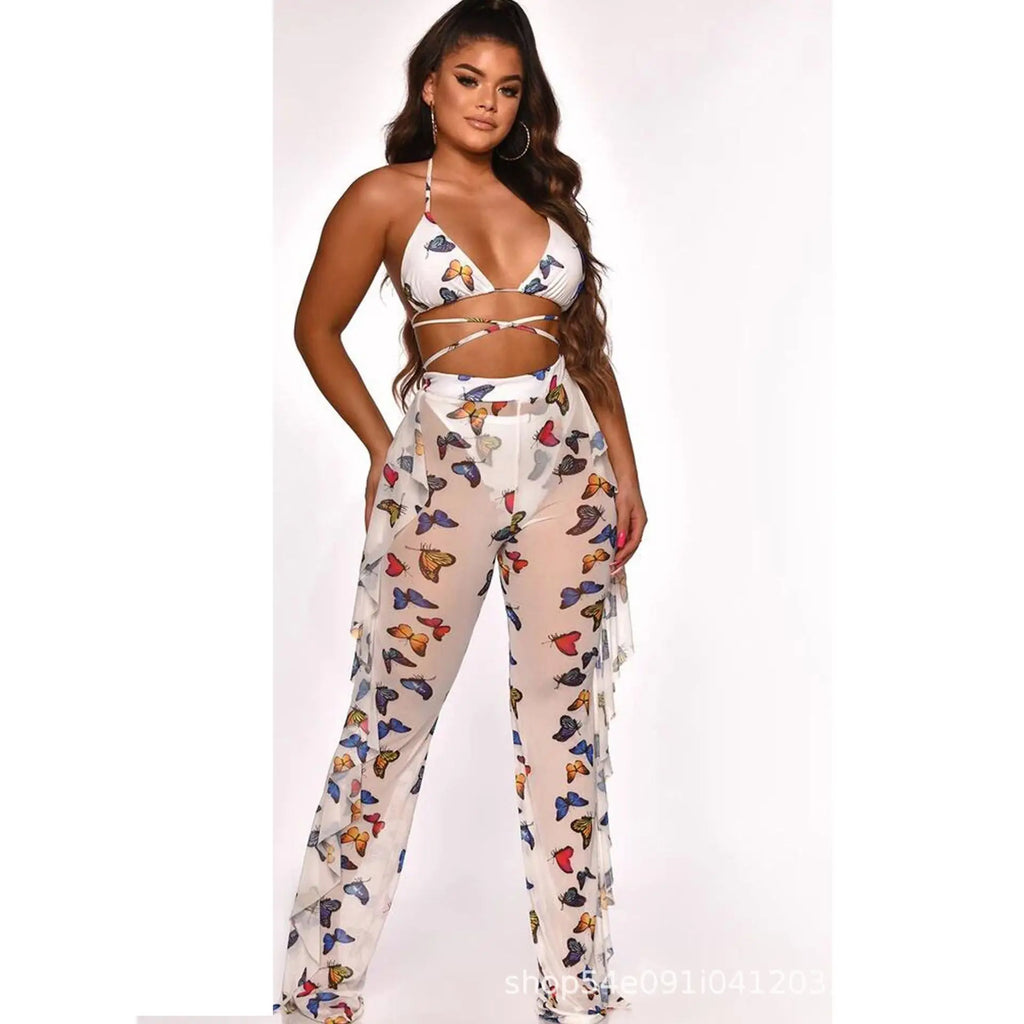 Bra+tassel Pants two Piece  Swimsuit