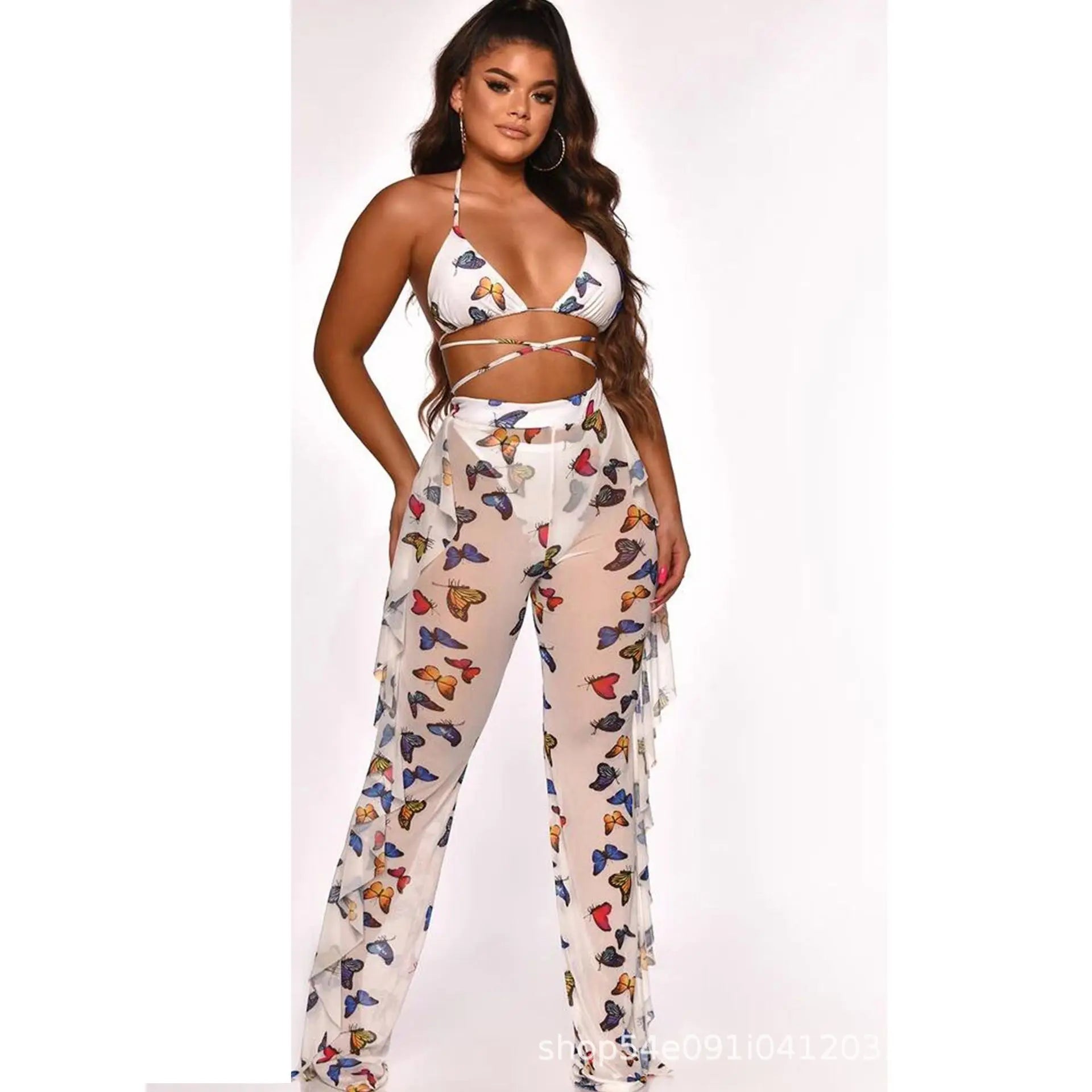 Bra+tassel Pants two Piece  Swimsuit