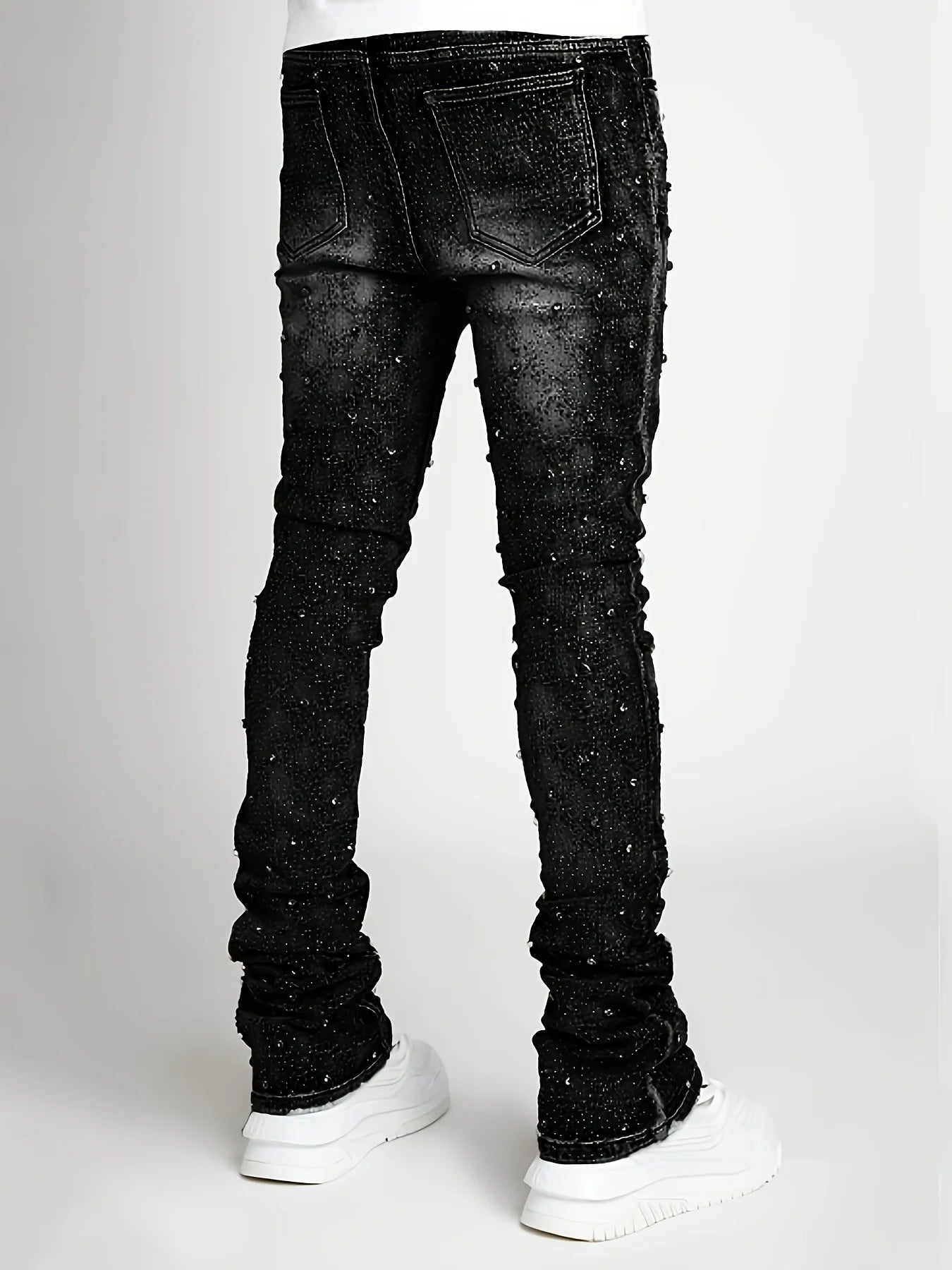 Men's denim straight leg jeans