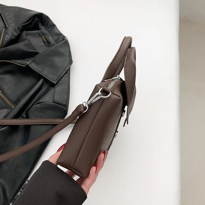 Leather Square Crossbody Bags