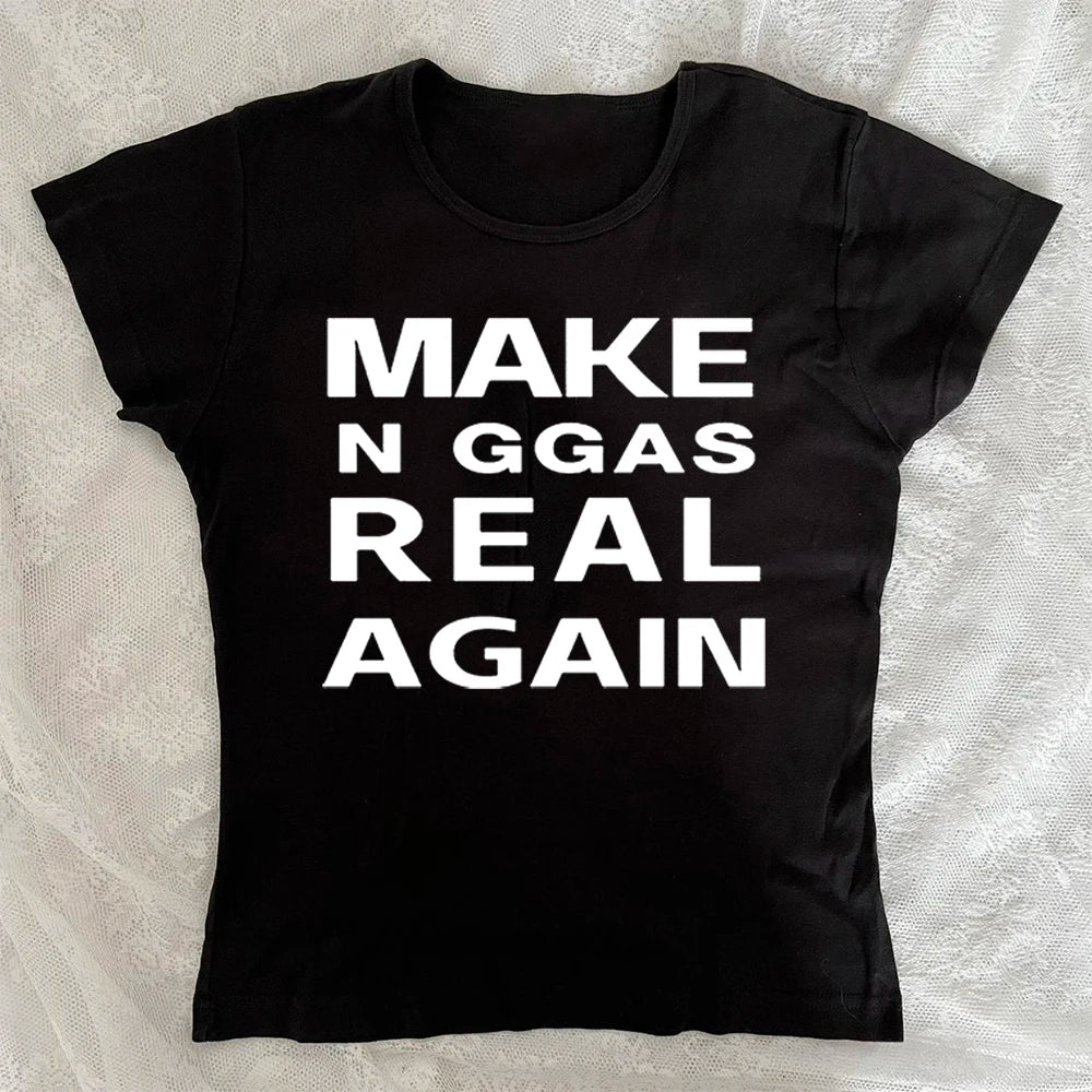 Short Sleeve Letter Print Casual Crop Top