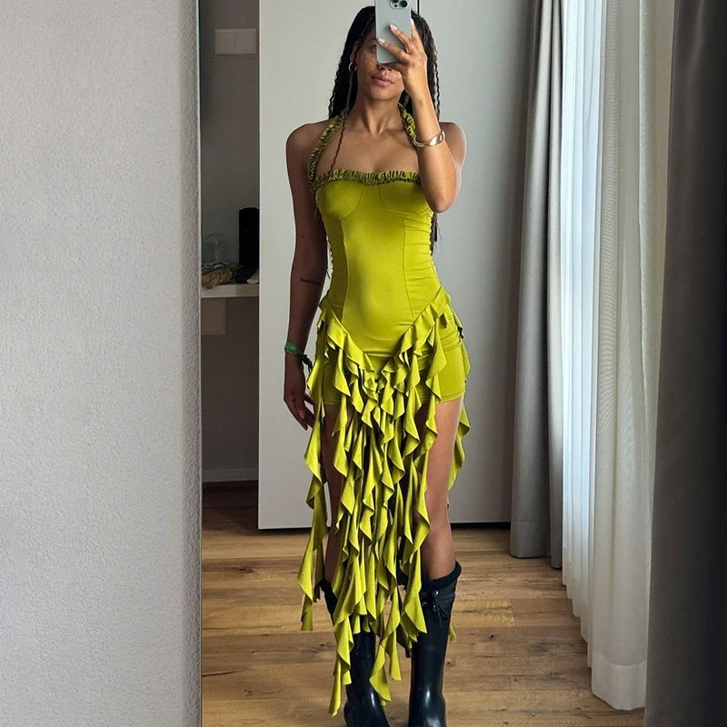 Halter Backless Mini Dress