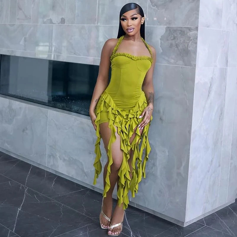 Halter Backless Mini Dress