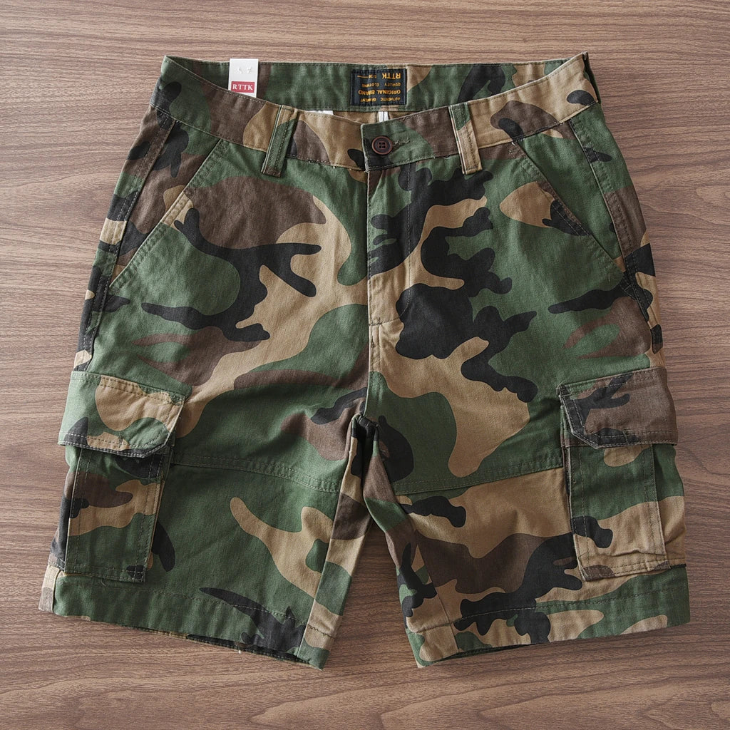Camouflage Multi-pocket Casual Cargo Shorts