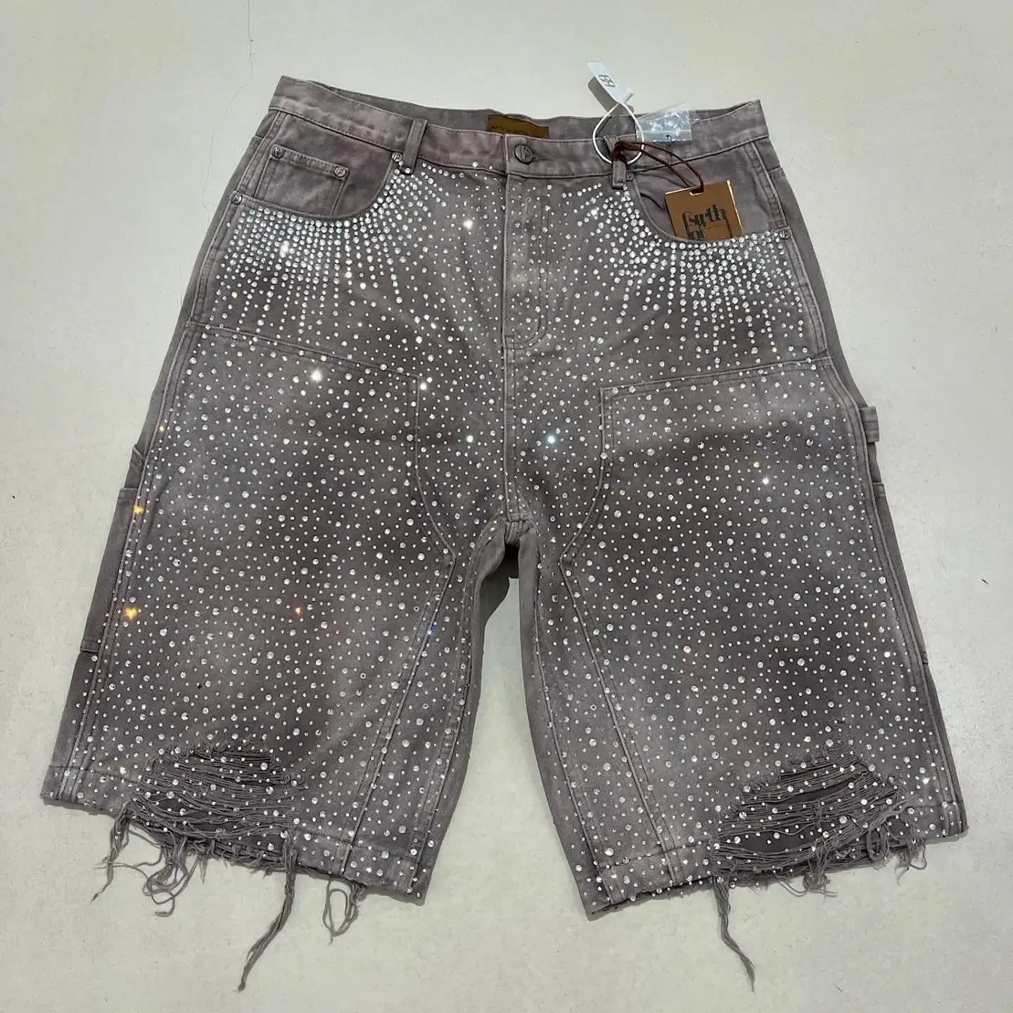 Rhinestone Denim Shorts