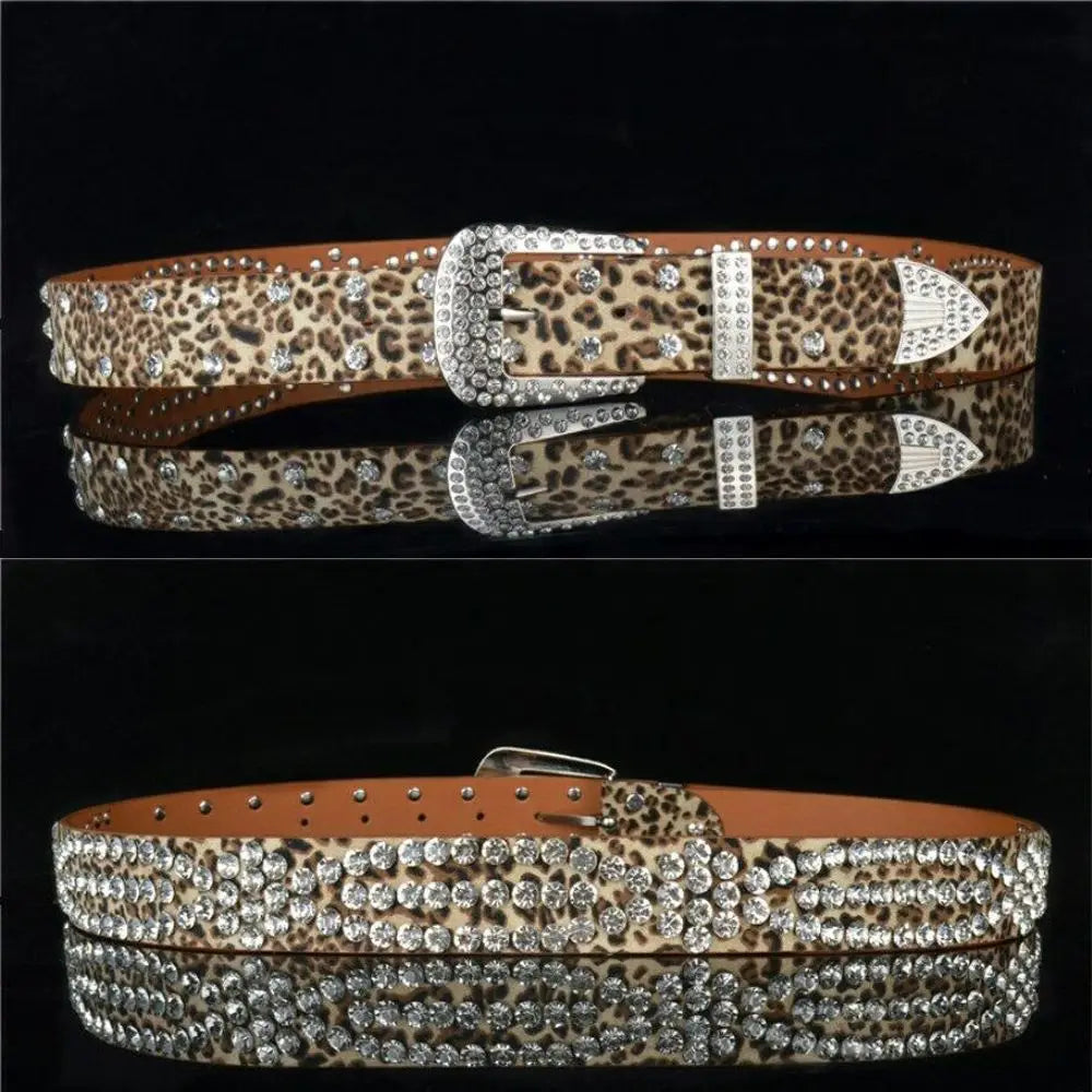 Leather Rhinestone Belts