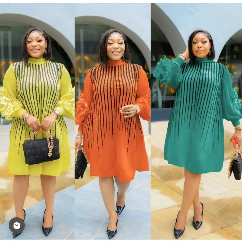 Plus Size Pleated Dress