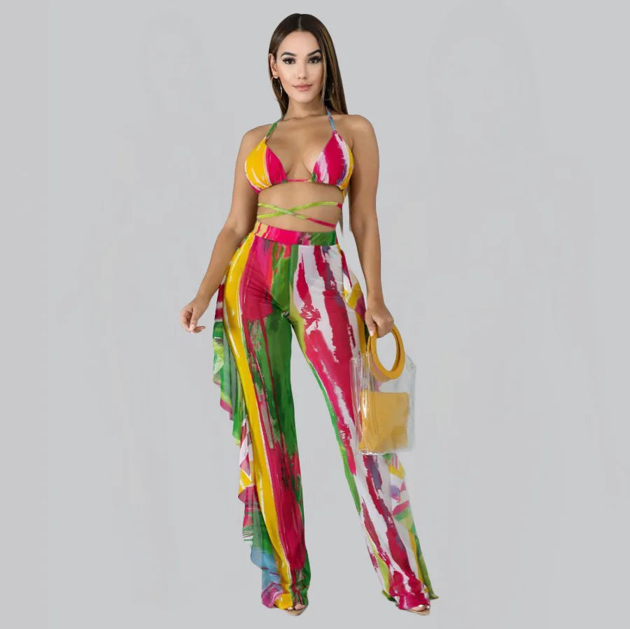 Bra+tassel Pants two Piece  Swimsuit