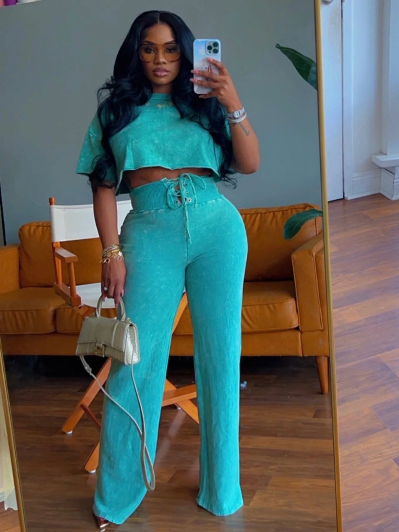 Crop Top + Pants Set