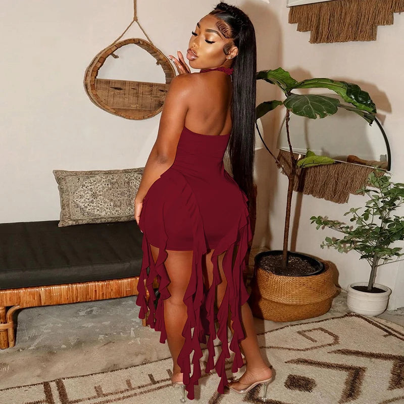 Halter Backless Mini Dress