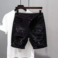 Ripped Denim Shorts