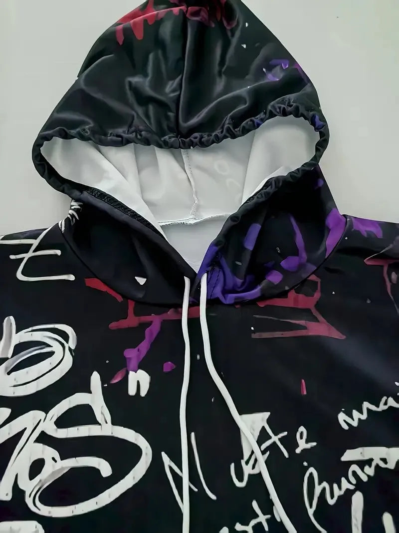 men's graffiti print outfit