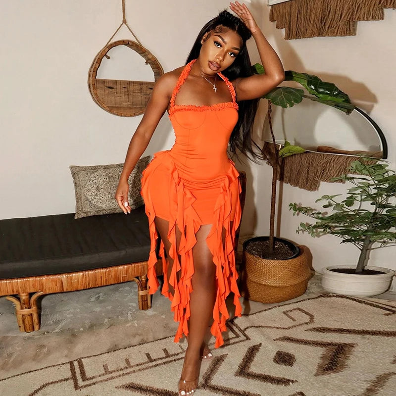 Halter Backless Mini Dress