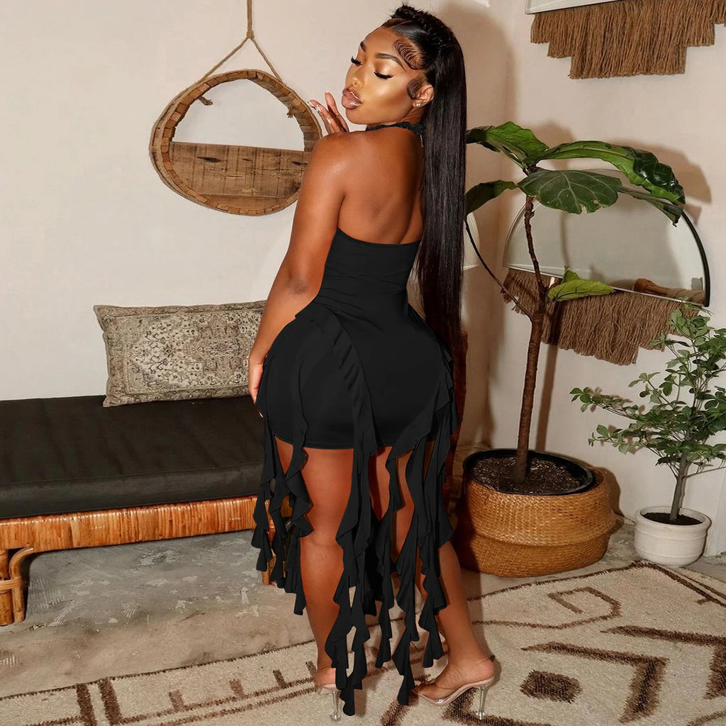 Halter Backless Mini Dress