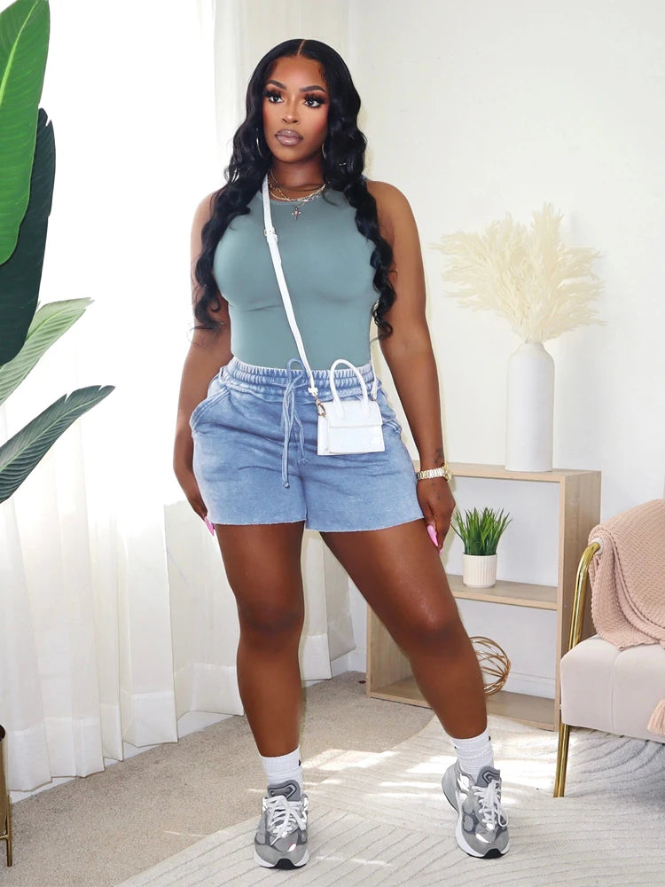 Sleeveless Tank Top and Biker Short 2 Piece Sets
