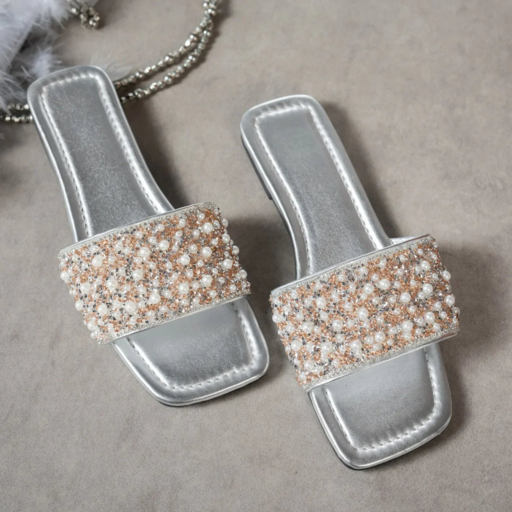 Rhinestone Flat Sandals