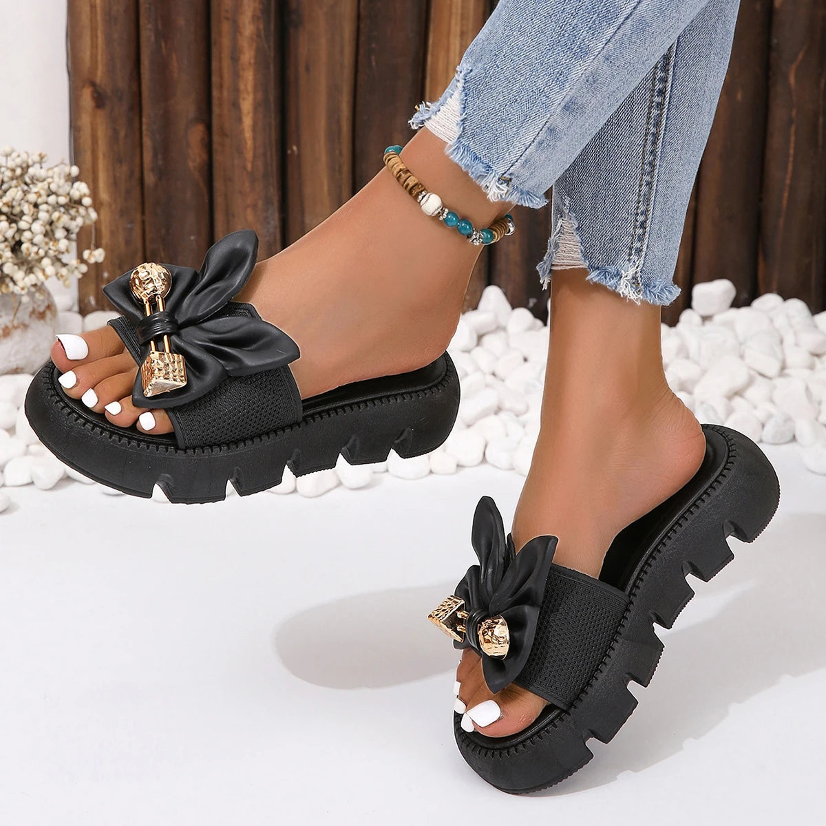 Casual Round Toe slides