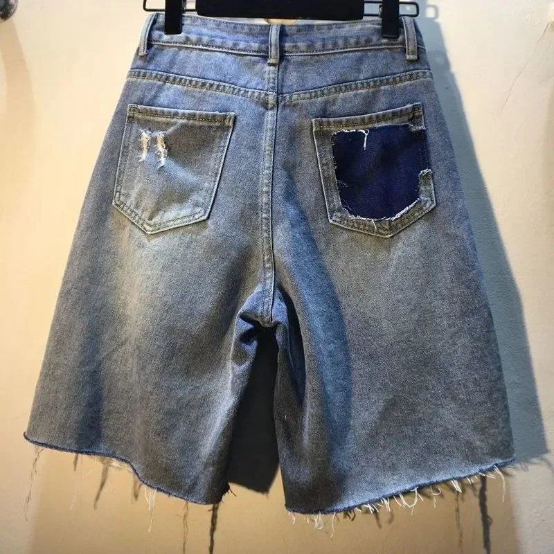 High Waist Jeans Shorts
