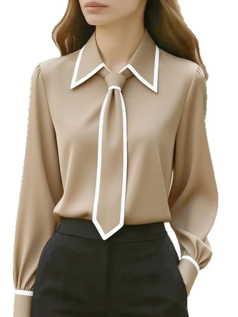 Long Sleeve Shirt with Tie