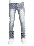 Men's denim straight leg jeans
