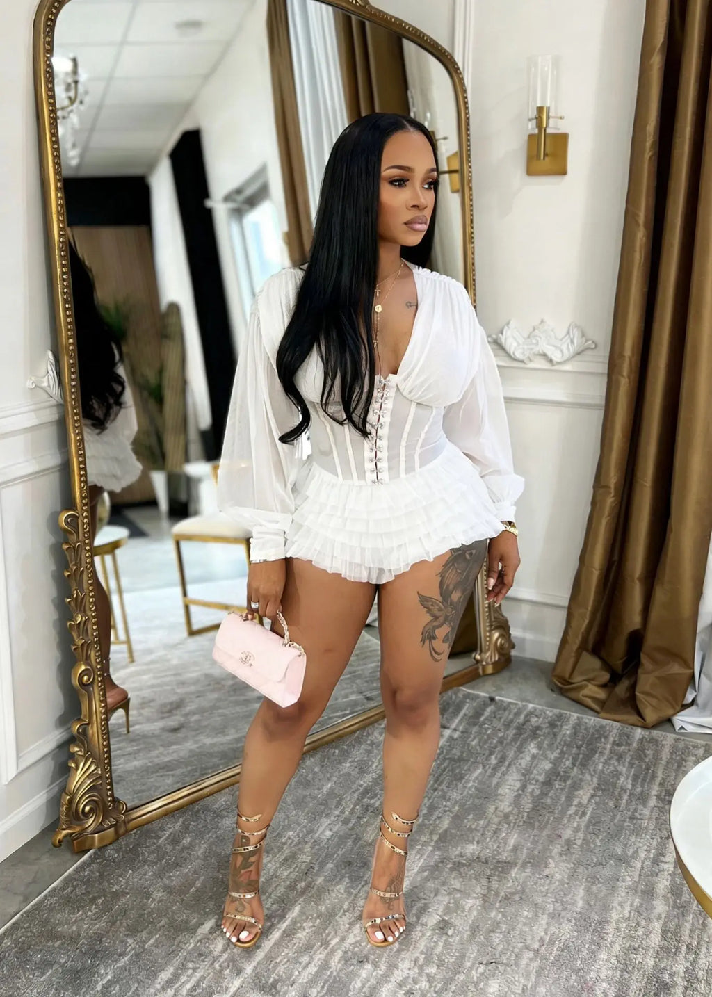 Ruched Long Sleeves Jumpsuit