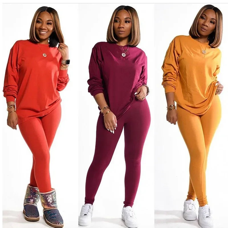 stacked leggings outfit set
