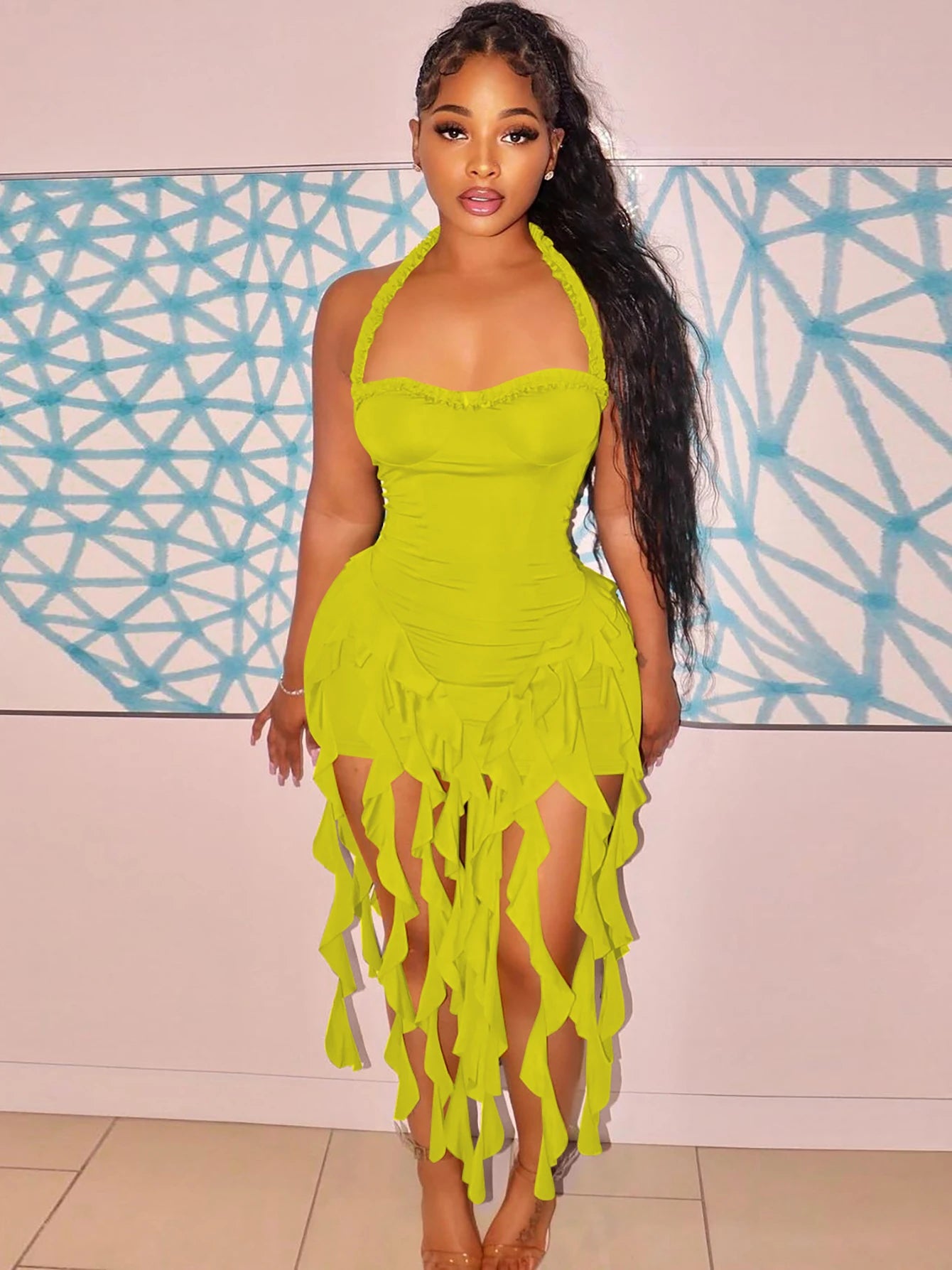 Halter Backless Mini Dress
