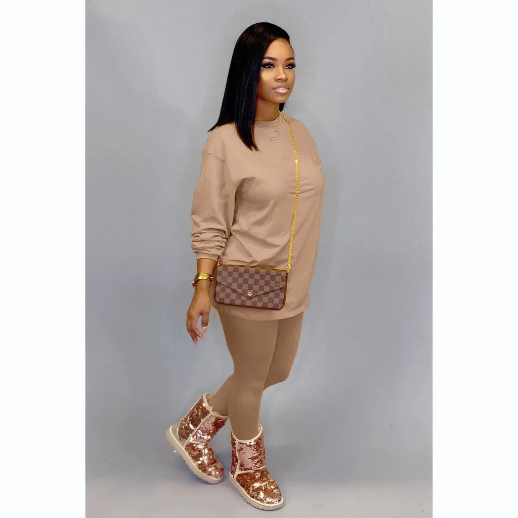 stacked leggings outfit set