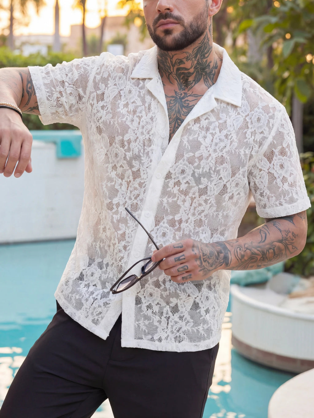 Men's Casual Beach Knit Shirt
