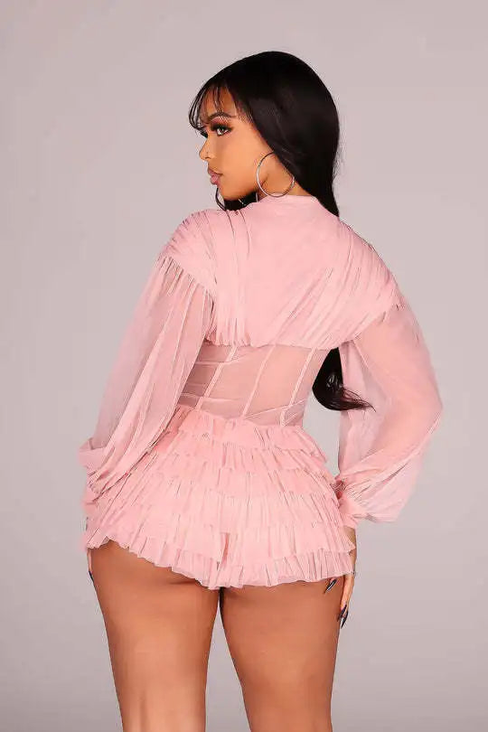 Ruched Long Sleeves Jumpsuit