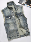 Men's Denim Sleeveless Vest